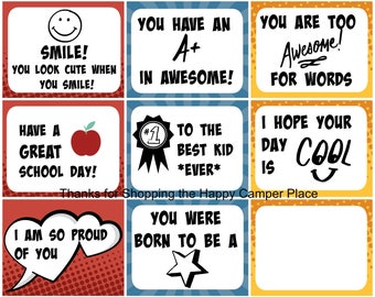 School Lunch Box Notes- Boys