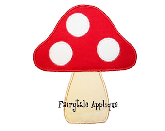 Digital Machine Embroidery Design - Toadstool Applique