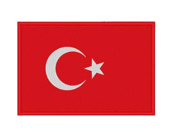 Turkey Turkish Flag Embroidery Machine Design