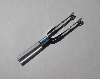 1970s Modern Lucite Handled Ice Tongs Made in USA Stainless Steel Ice Tongs with Lucite Handle Modern Barware 12" Long Clear Acrylic Tongs