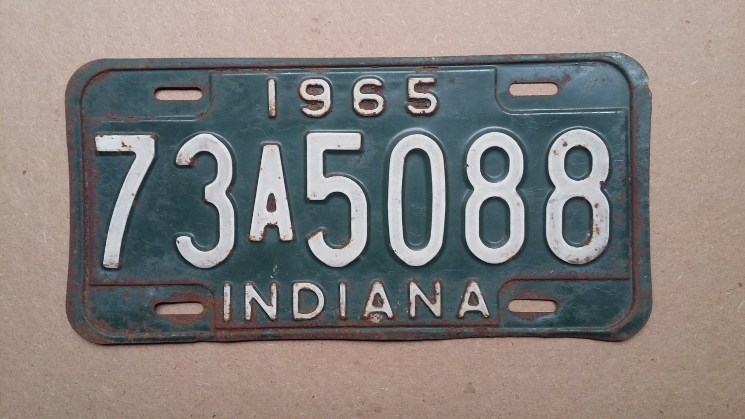 Vintage 1965 Indiana License Plate 1965 license plate