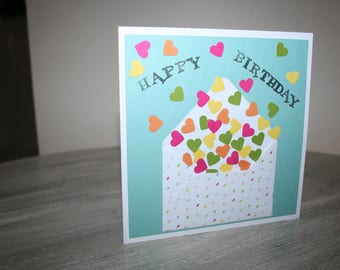 Birthday card has a double strand