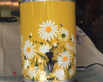 Sears Roebuck Vintage Coffee Maker Brewer Percolator Daisy Design Retro