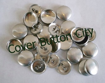 25 Cover Buttons Size 24 (5/8 inch) - Wire Backs