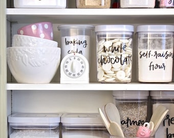 Pantry Organizing decals--Snack Pack