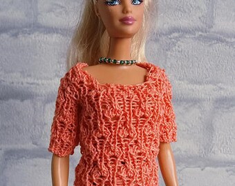 Knitting pattern #01 Barbie top Leaves