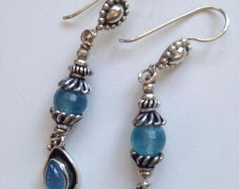 Angelite and Sterling Silver Earrings