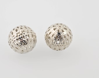 Silver filigree round bead 23 mm