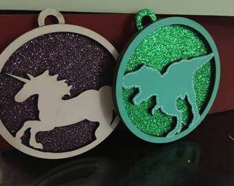 Personalised dinosaur bauble , personalised wooden bauble