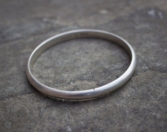 Heavy Vintage Sterling Silver Bangle Bracelet