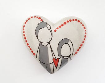 In loving memory of - sympathy gift father - remembrance - memorial stone - memorial gift - in memory of dad - healing stones - RD018