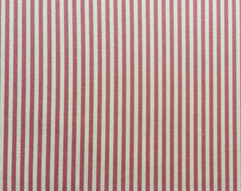 Japanese Sevenberry fabric - Cotton - pink stripes - by 50 cm (110 x)