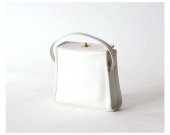 vintage Coach white leather purse / Coach Geometric handbag