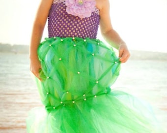 Girls Mermaid Tutu Dress Halloween Costume (Newborn - 5T)