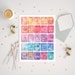 printable watercolor positive quote stickers, inspirational motivational stickers for use with ERIN CONDREN LIFEPLANNER™, full box stickers