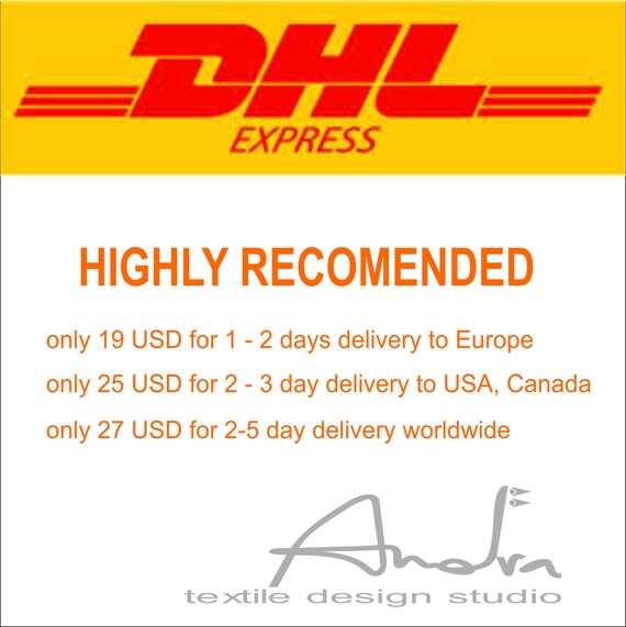 DHL EXPRESS SHIPPING highly recommended for fast delivery to