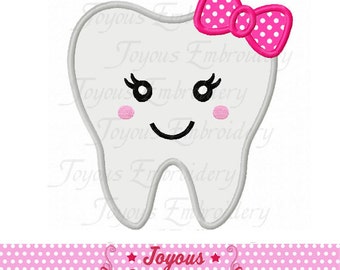 Instant Download Tooth For Girls Applique Machine Embroidery Design NO:2124