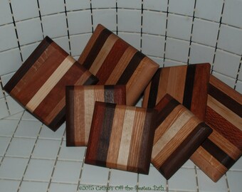 6 inch square Hardwood Trivets