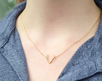 Antler Necklace, Deer Antler Necklace, Friend Gift, Birthday Gift for Friend, Gift for Her, Best Friend Gift, Layering Necklace - Gift Boxed