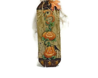 BOO Halloween Sign | Tole Painted Halloween Plaque
