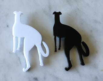 Greyhound Whippet Italian Greyhound Acrylic Brooch
