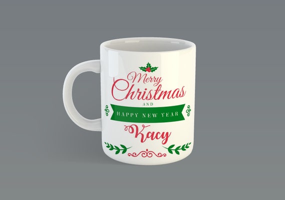 Christmas Custom 11oz Coffe Mug Merry Christmas and Happy New Year