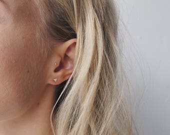 Small Triangle Earrings | Delicate Earrings | Shape Earrings | Minimalist Jewellery | Stud Earrings | Small Earrings | Triangle Studs