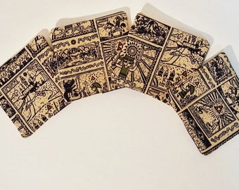 Legend has it... - Legend of Zelda Inspired Set of 4 Fabric Drink Coasters