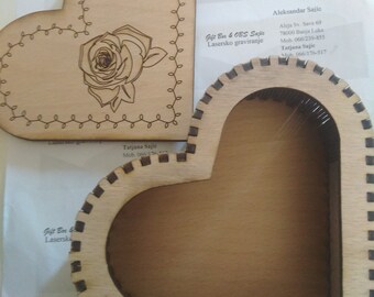 Heart laser cut box
