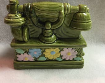 Green Telephone Garden Planter (#096)