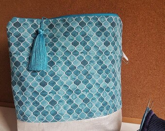 Large knitting project bag/crochet bag/ yarn bag/ gift for knitter/ gift for mother