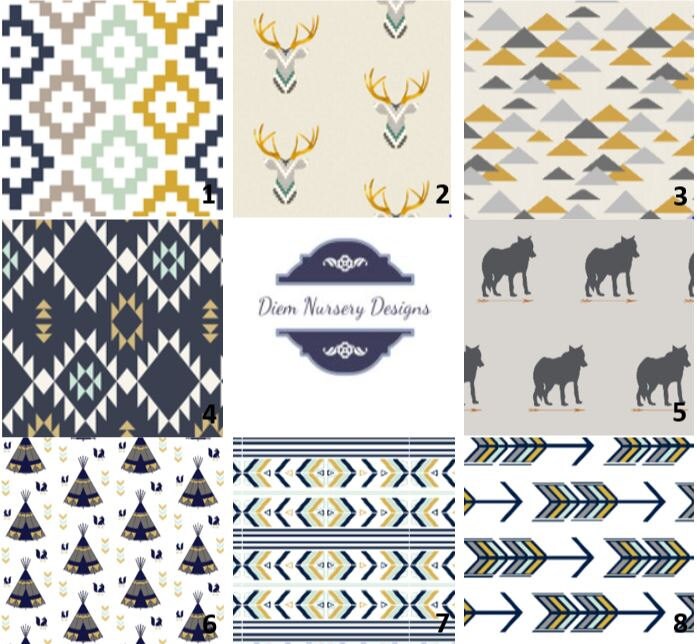 Tribal Nursery Bedding Set Aztec Baby Bedding Tribal