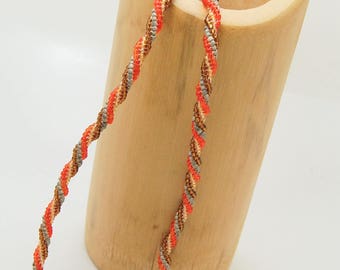 Fall Blaze Handwoven Necklack/Bracelet