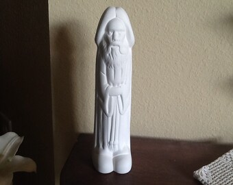 Weird ceramic phallus mature statue monk penis 8" ceramic bisque ready to paint