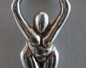 Goddess sterling silver pendant