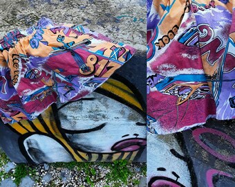 90s years fancy cotton skirt with drawstring