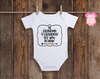 Pregnancy Reveal To Grandparents, Baby Announcement Grandparents, Pregnancy Announcement Grandparents, Baby Announcement Onesie, Baby Onesie