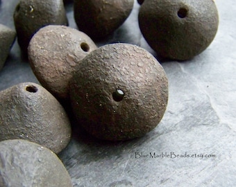 Rock Beads, Matte Beads, Earthy Bead, Lucite Bead, Vintage Bead, Nugget Bead, Bohemian Jewelry Supplies, Bohemian Bead, Saucer Bead, 4 Beads
