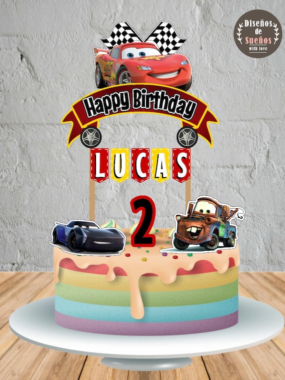 Cars Cake Topper, Cars Birthday, Cars Party, Custom Cake Topper ...