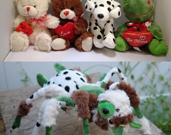Custom Plush Spider Baby - Made from your old or new toys