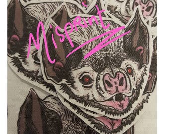 MISPRINT - batty patches - get them outta here!