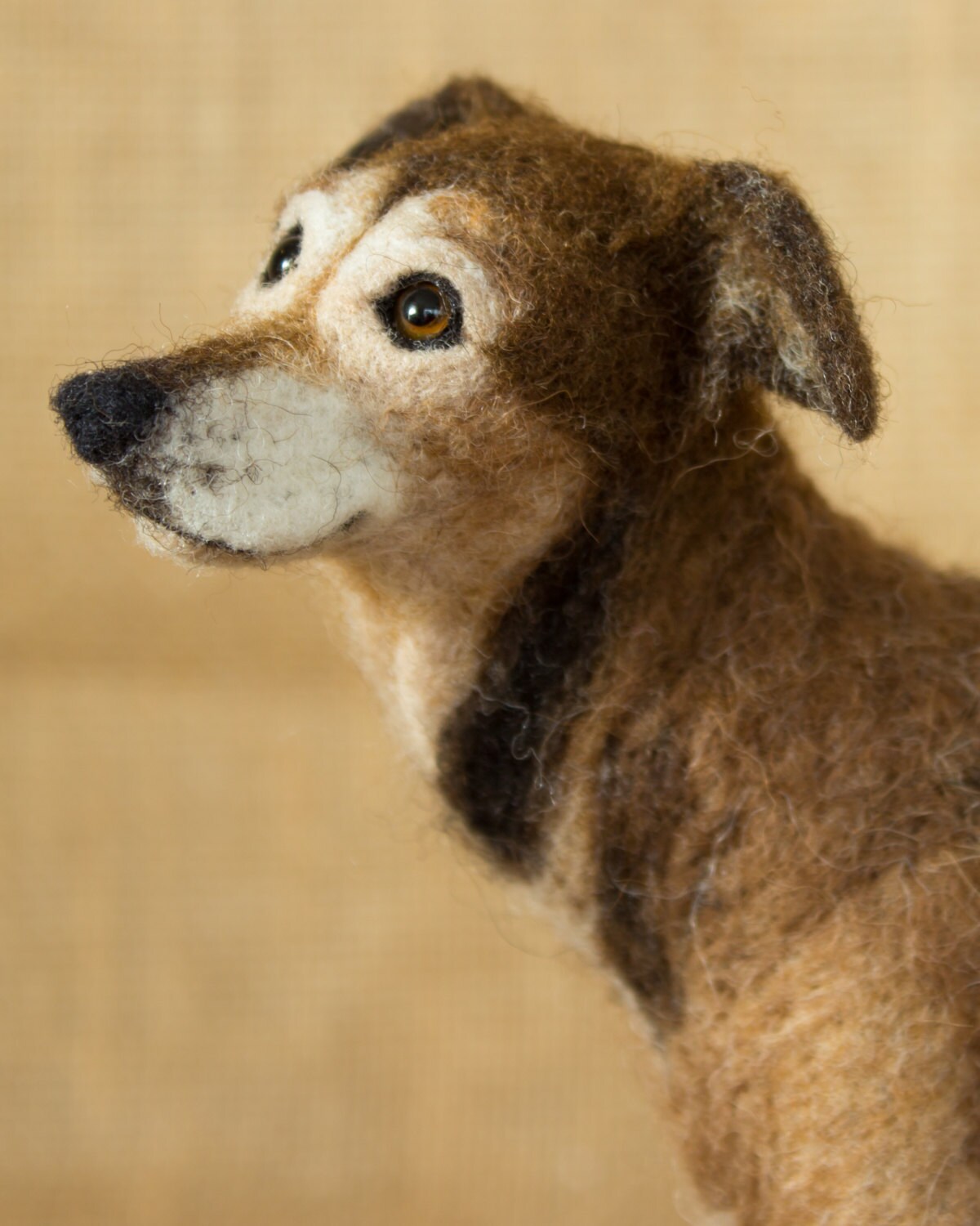 Made to Order Needle Felted Dog shorthaired Custom needle