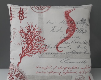 Seahorse square cushion