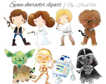 Space character clipart set 1 PNG file-300 dpi