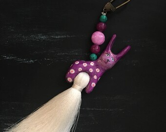 Purple Spirit Animal Keychain