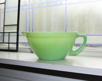 Fire King Jadite Green Batter Bowl Oven Ware Glass Vintage 1940s