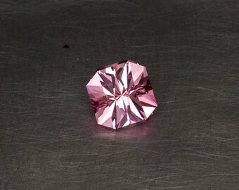 Pink Sapphire Loose Lab Created Conflict Free Handmade Precision Cut Modern Square Faceted Gemstone
