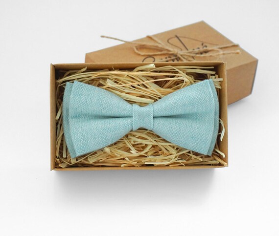 Turquoise bow tie Pale turquoise bow tie Light blue bow tie