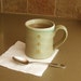 Mug - Large Light Green Coffee or Tea Mug with Three Starburst Stamp Designs
