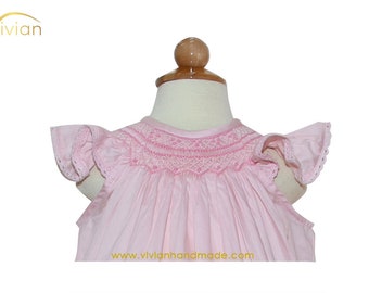 D17.154 - Hand smocked bishop dress